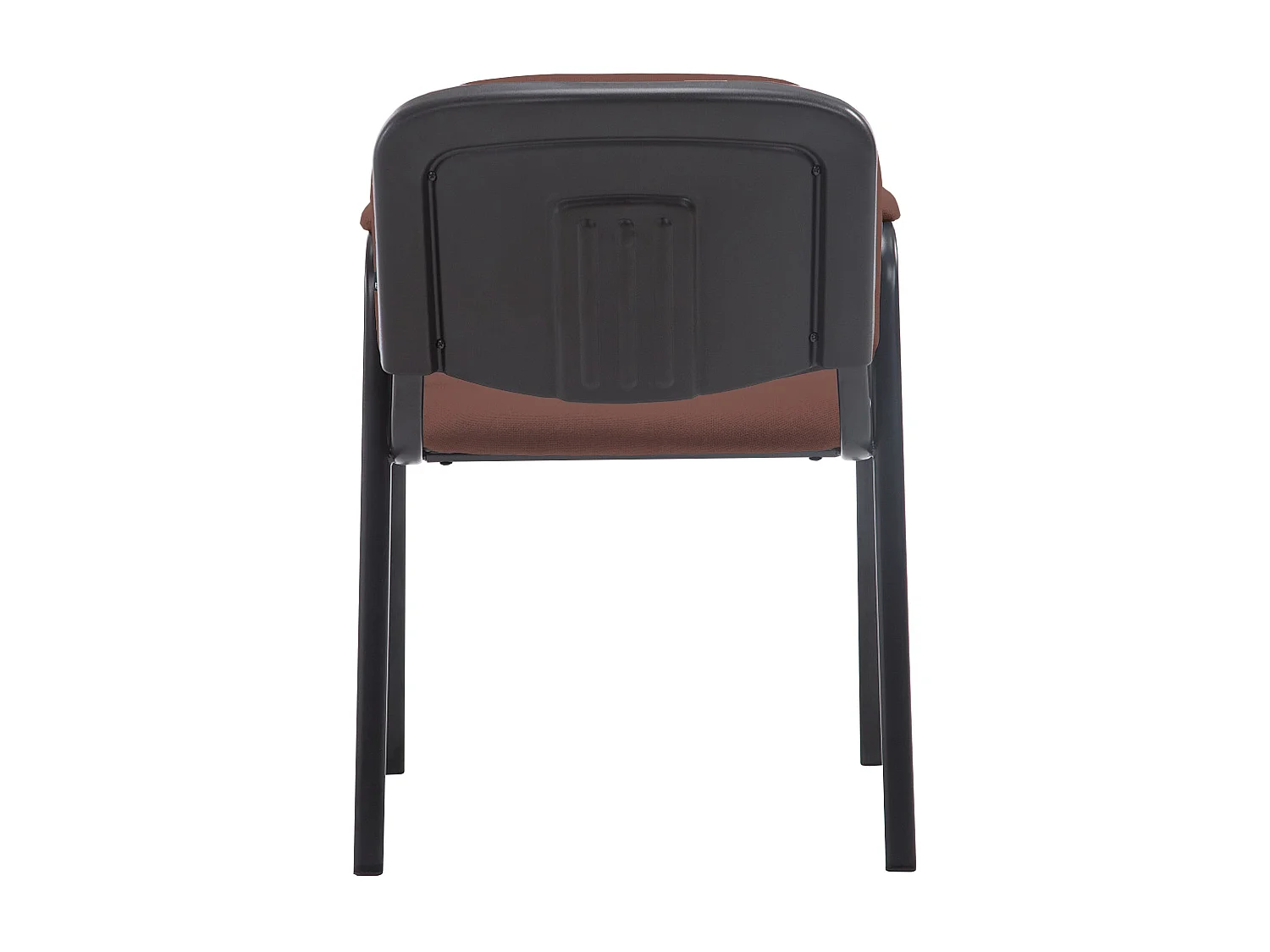 Chaise de conférence - Tissu & Métal noir mat - Marron - Ken Pro