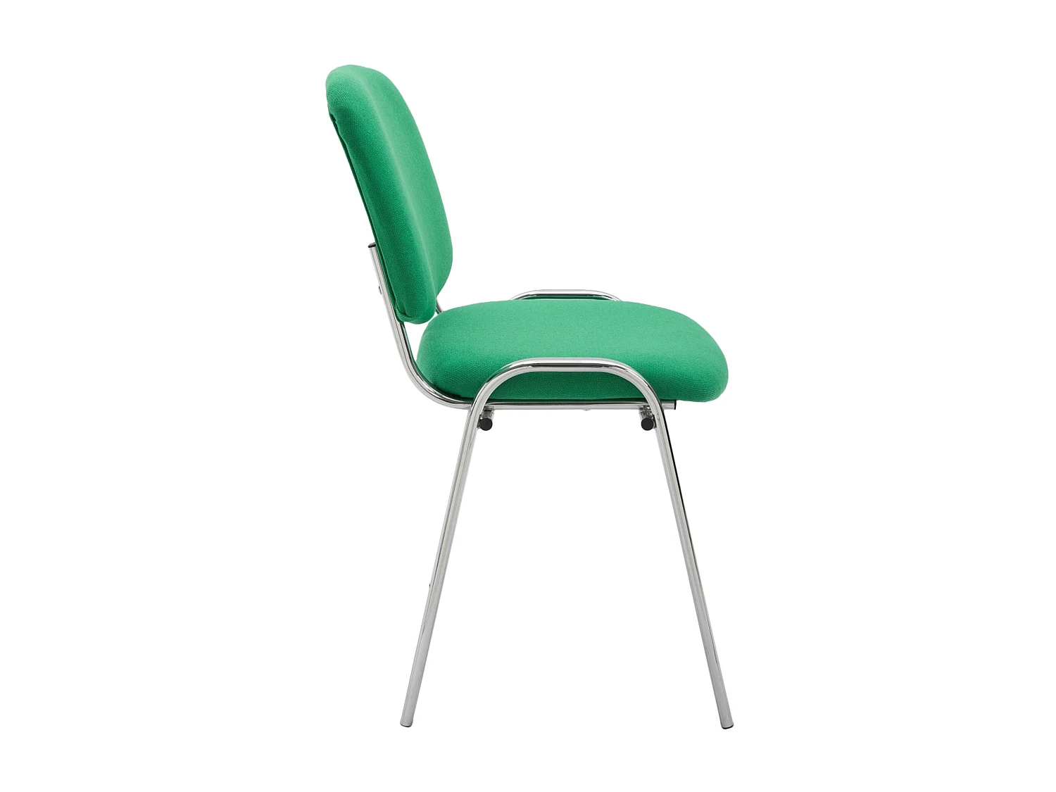 Chaise de salle à manger - Tissu & Métal chromé - Vert - Ken