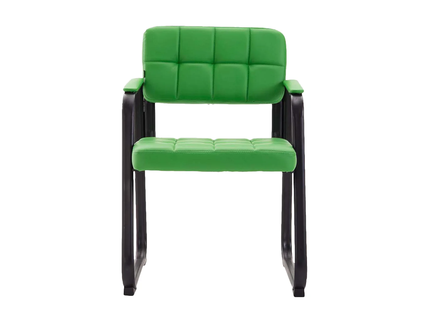 Lot de 2  chaises avec accoudoirs - Similicuir - Vert - Canada B