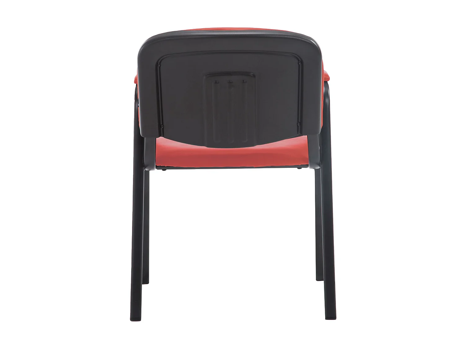 Conferentiestoelen - Kunstleer & Metaal mat zwart - rood - Ken Pro