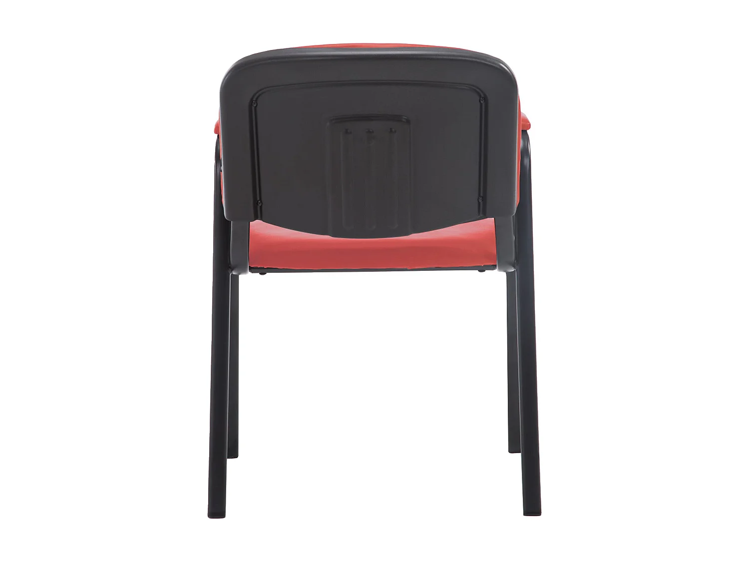 Konferenzstuhl - Kunstleder & weiß - rot - Ken Pro