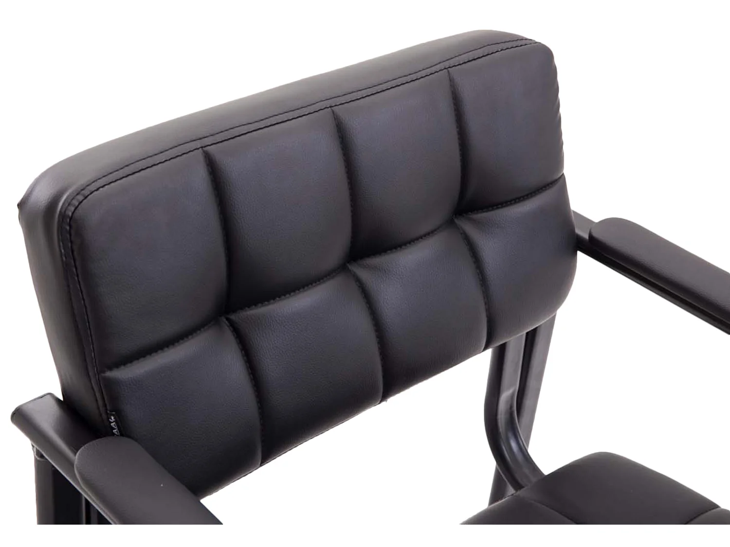 Lot de 2  chaises avec accoudoirs - Similicuir - Noir - Canada B