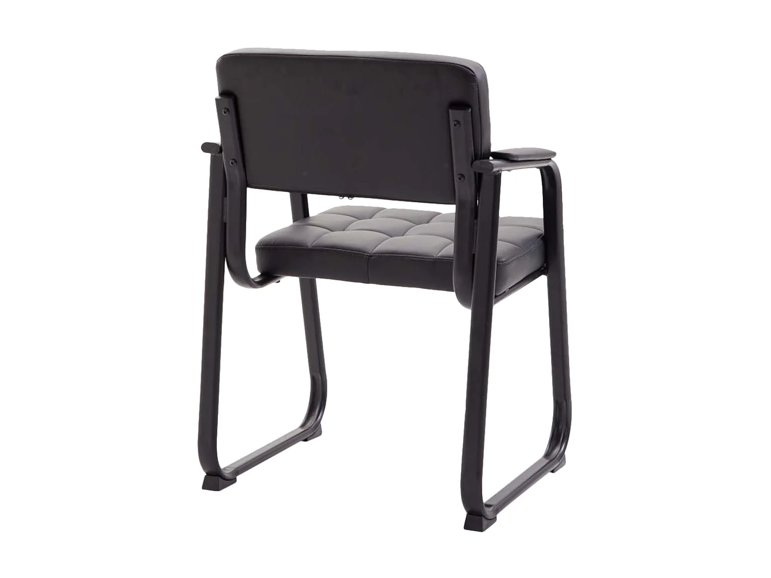 Lot de 2  chaises avec accoudoirs - Similicuir & Nature - Noir - Canada B