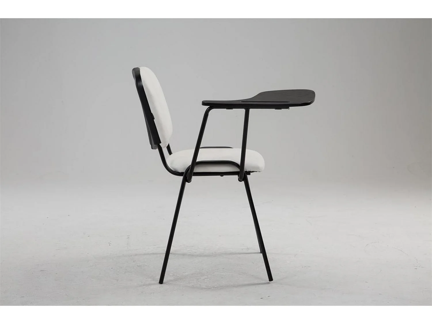 Eetkamerstoelen - Kunstleer & Metaal mat zwart - wit - Ken mit Klapptisch