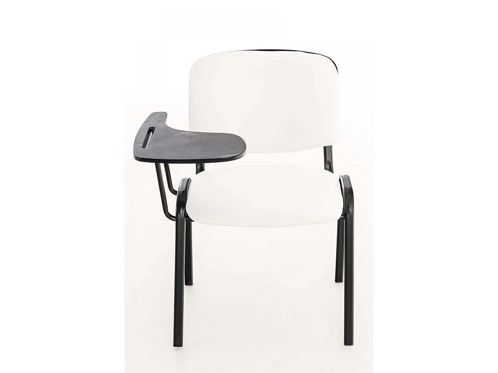 Eetkamerstoelen - Kunstleer & Metaal mat zwart - wit - Ken mit Klapptisch