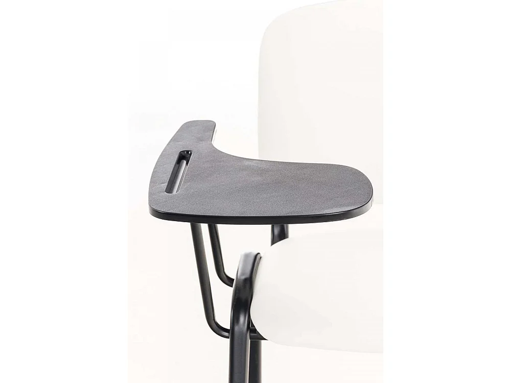 Eetkamerstoelen - Kunstleer & Metaal mat zwart - wit - Ken mit Klapptisch