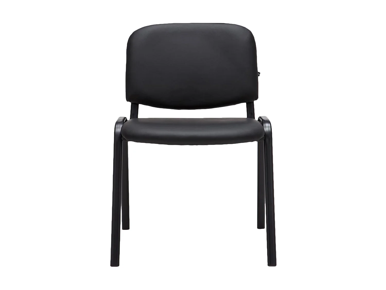 Chaise de salle à manger - Similicuir & Métal noir mat - Noir - Ken