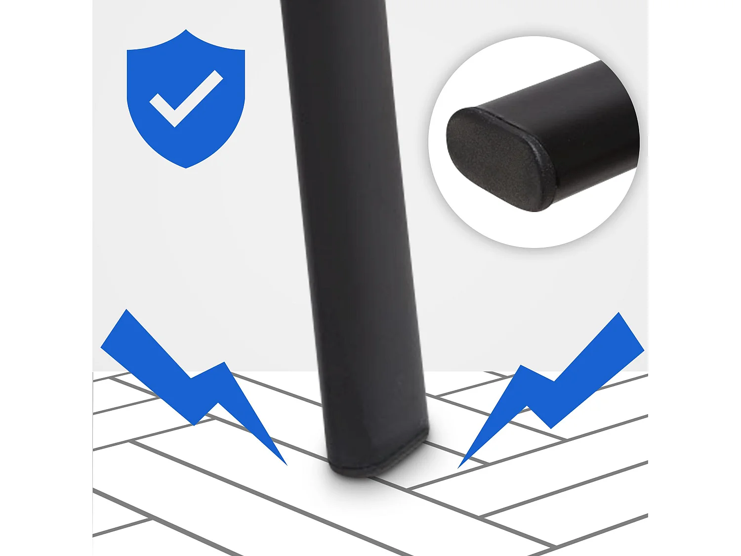 Conferentiestoelen - Stof & Metaal mat zwart - grijs - Ken