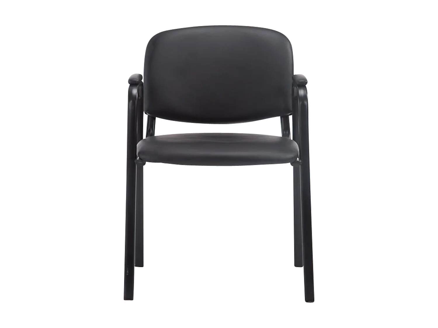 Lot de 4  Chaise de conférence - Similicuir - Noir - Ken Pro