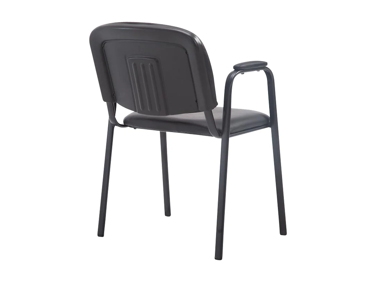 Lot de 4  Chaise de conférence - Similicuir - Noir - Ken Pro