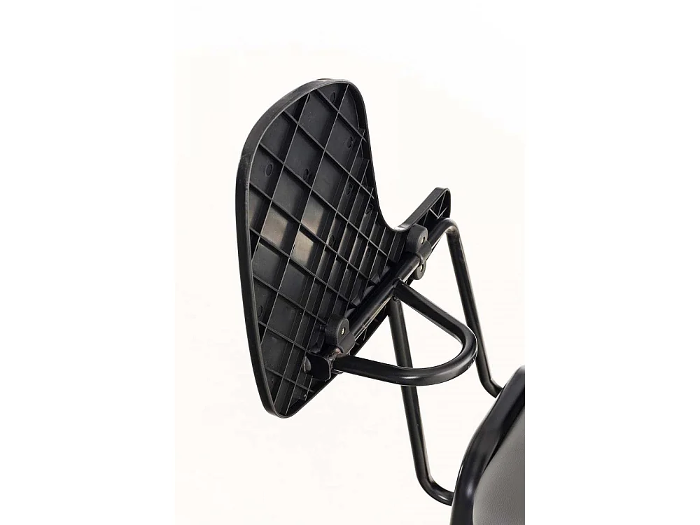 Chaise de salle à manger - Similicuir & Métal noir mat - Gris - Ken mit Klapptisch