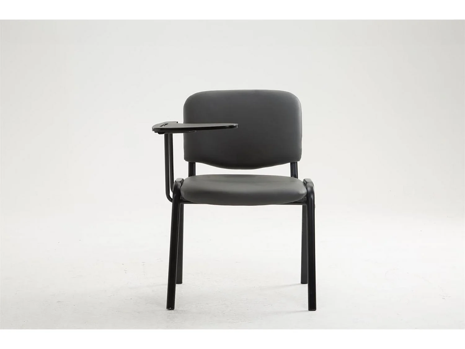 Chaise de salle à manger - Similicuir & Métal noir mat - Gris - Ken mit Klapptisch