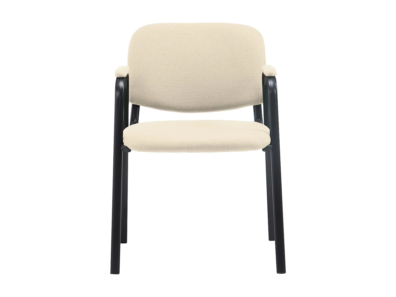 Konferenzstuhl - Stoff & weiß - creme - Ken Pro