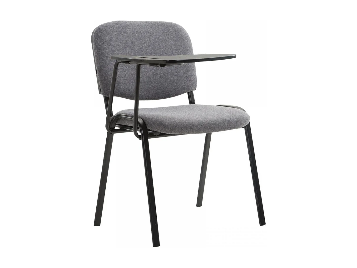 Chaise de conférence - Tissu & Blanc - Gris - Ken