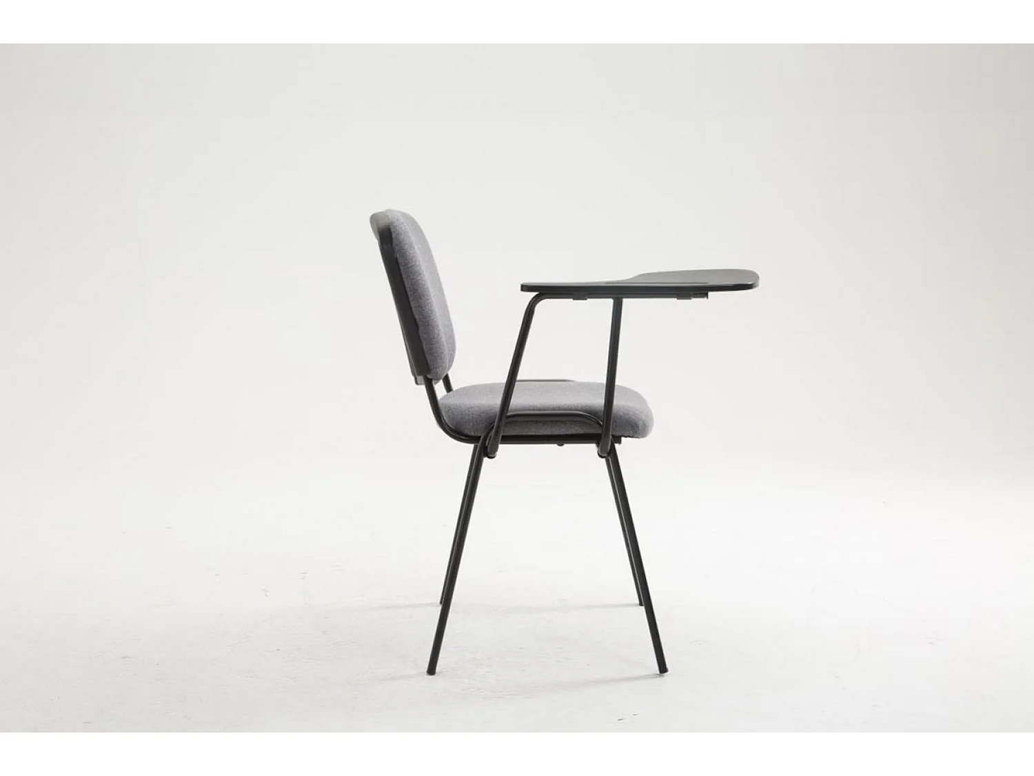 Chaise de conférence - Tissu & Blanc - Gris - Ken