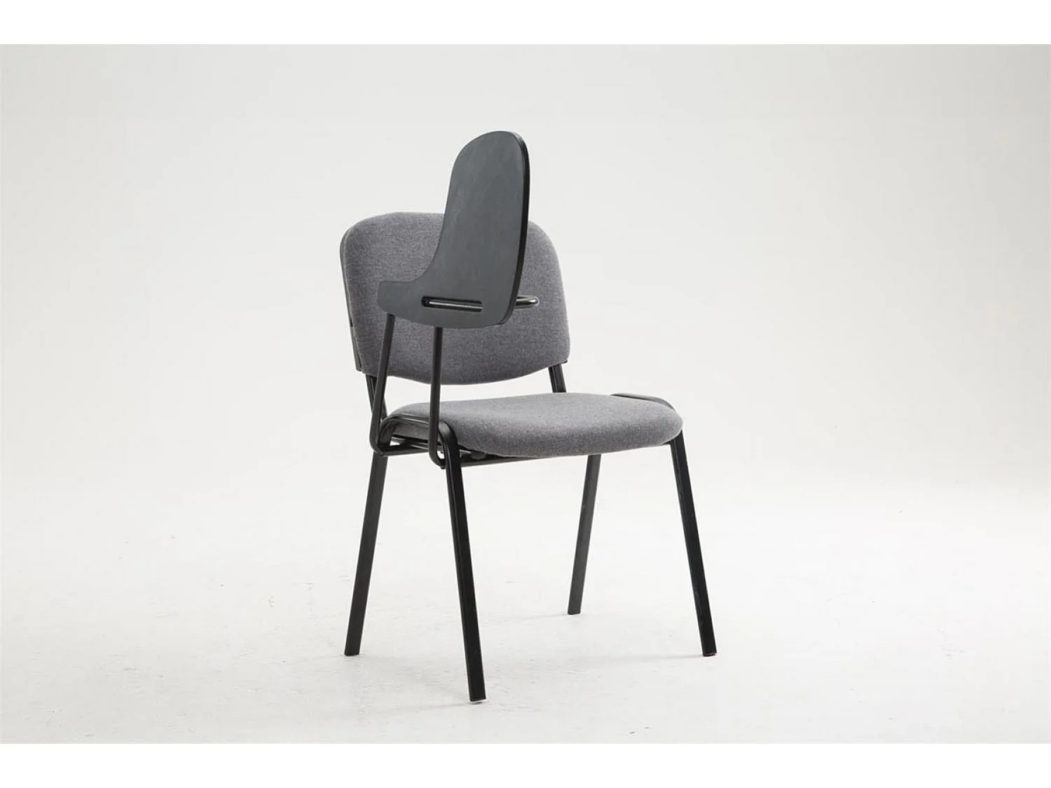 Chaise de conférence - Tissu & Blanc - Gris - Ken