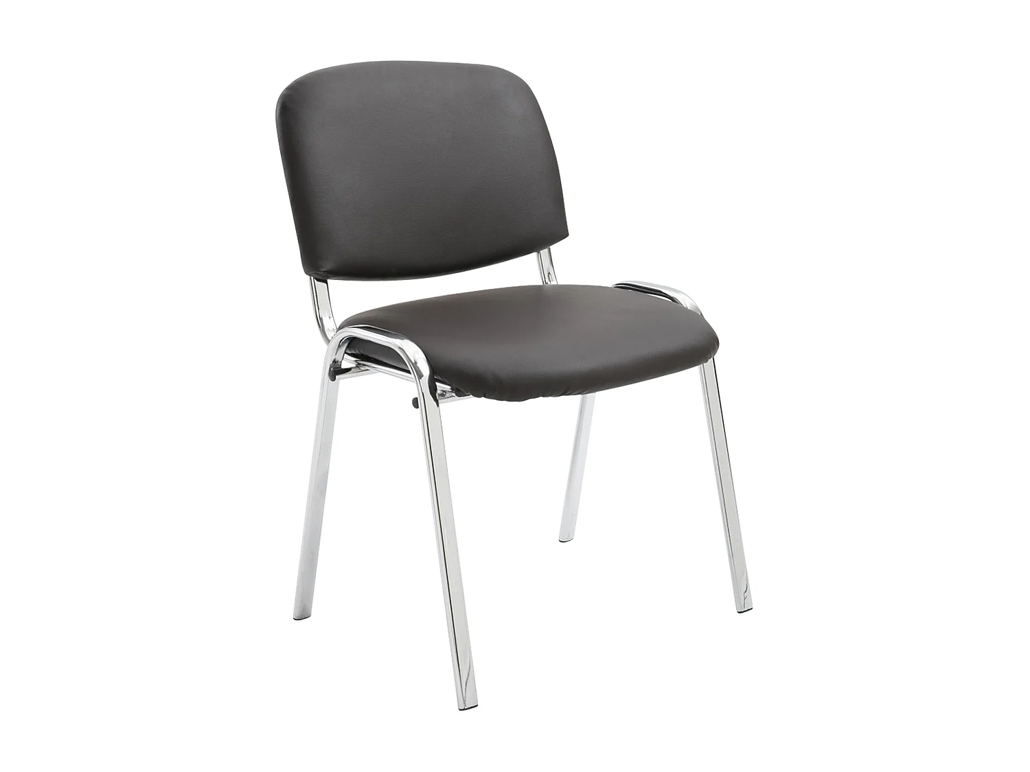 Eetkamerstoelen - Kunstleer & Metaal in chroomoptiek - bruin - Ken