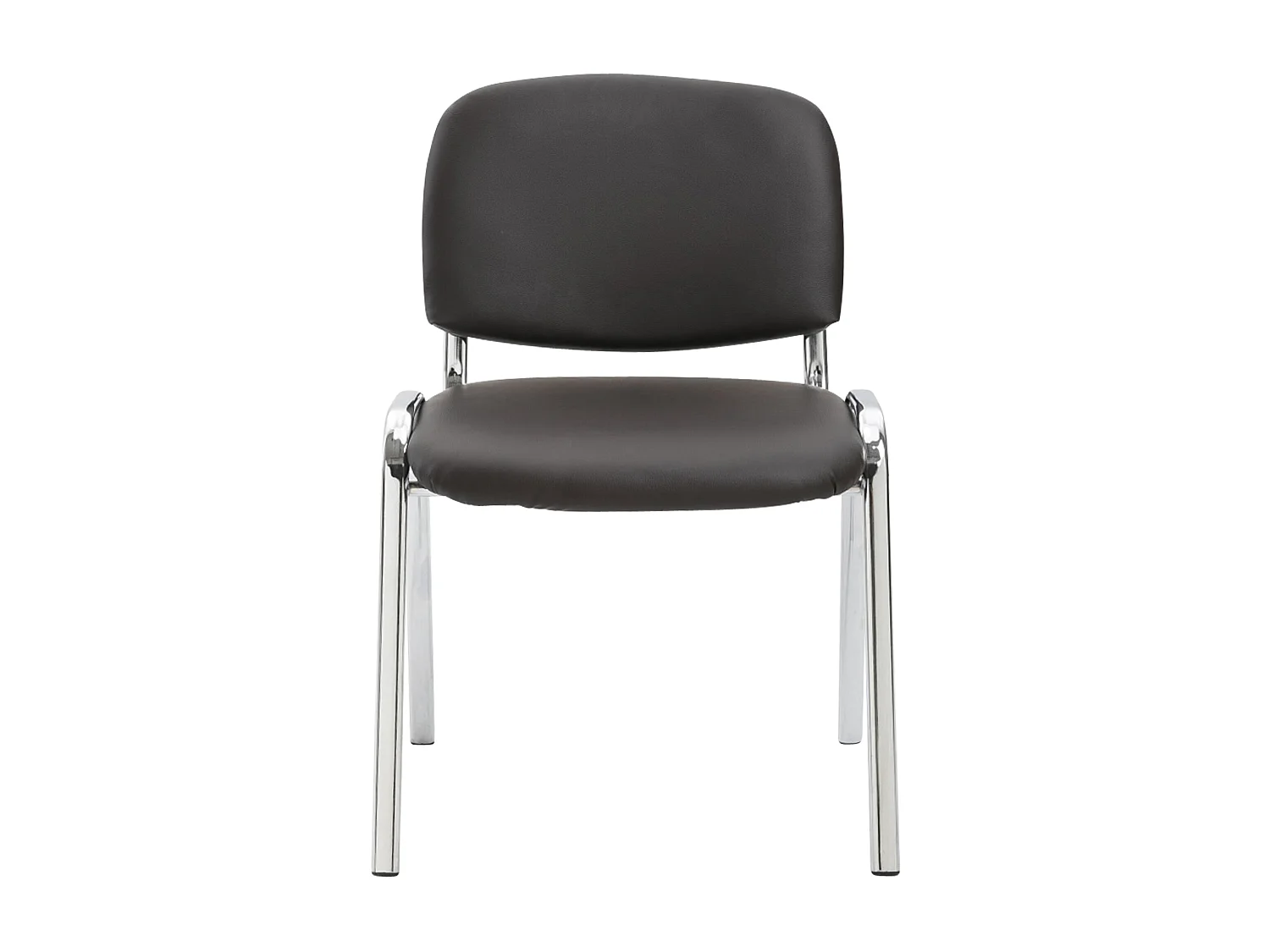 Eetkamerstoelen - Kunstleer & Metaal in chroomoptiek - bruin - Ken