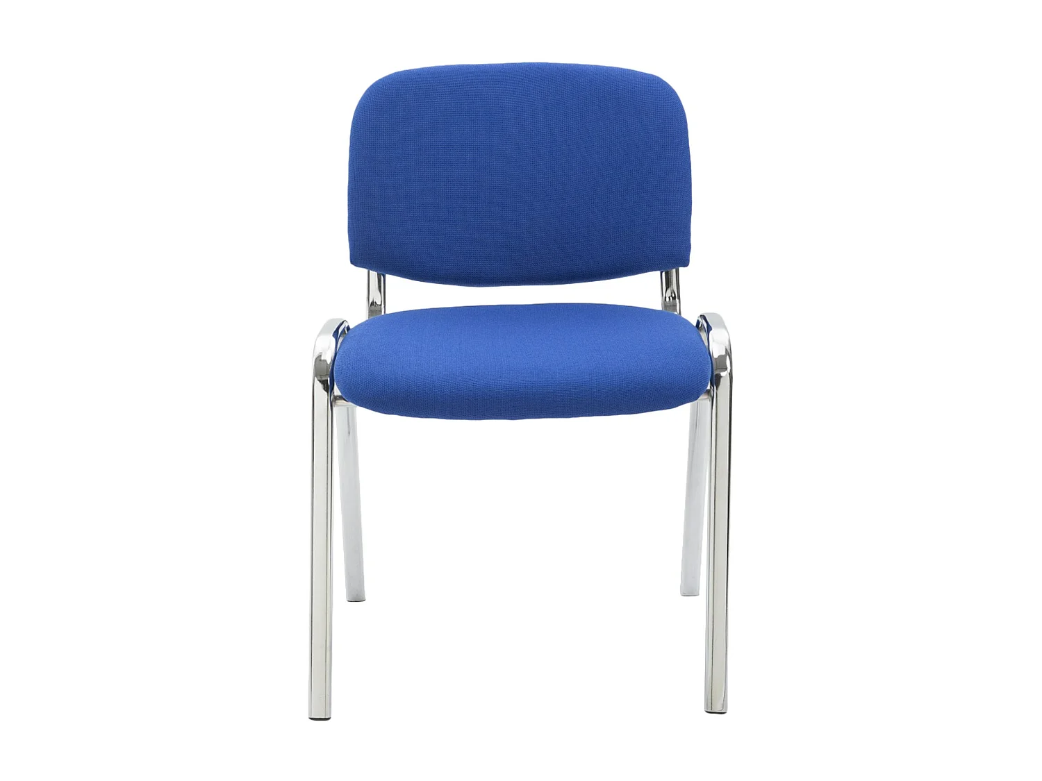 Eetkamerstoelen - Stof & Metaal in chroomoptiek - blauw - Ken