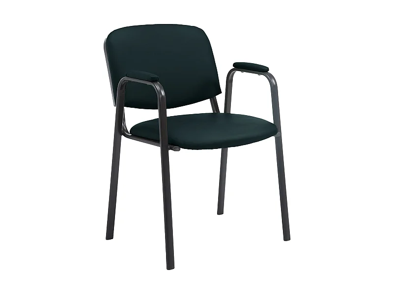 Conferentiestoelen - Kunstleer & Metaal mat zwart - zwart - Ken Pro