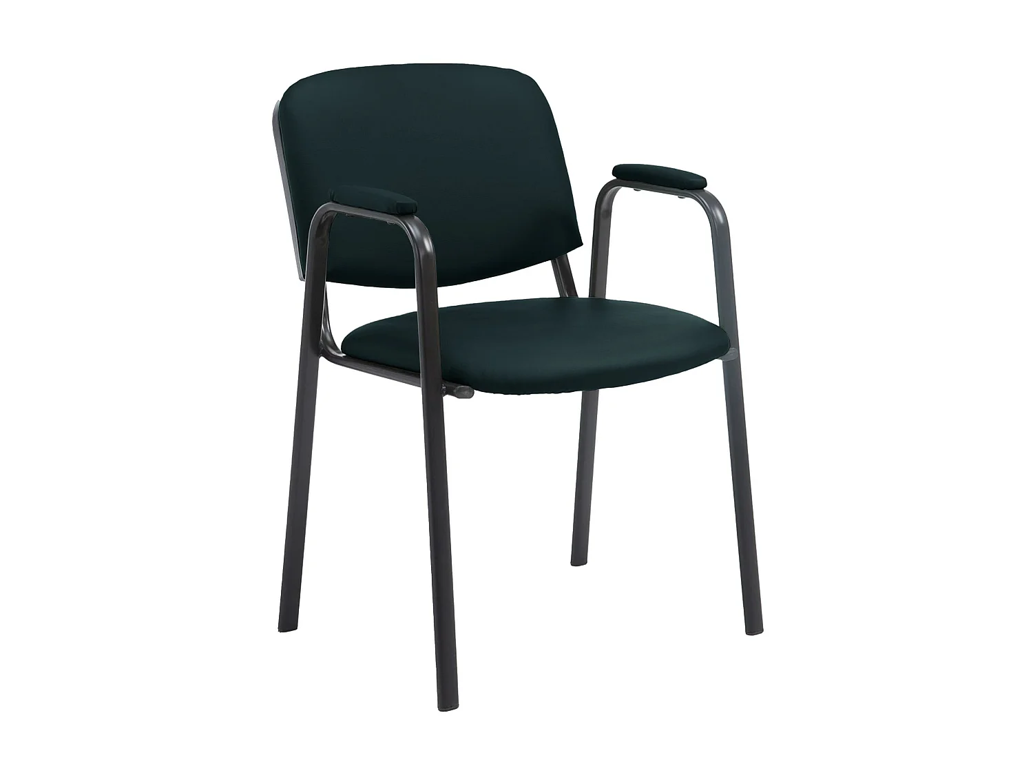Conferentiestoelen - Kunstleer & Metaal mat zwart - zwart - Ken Pro