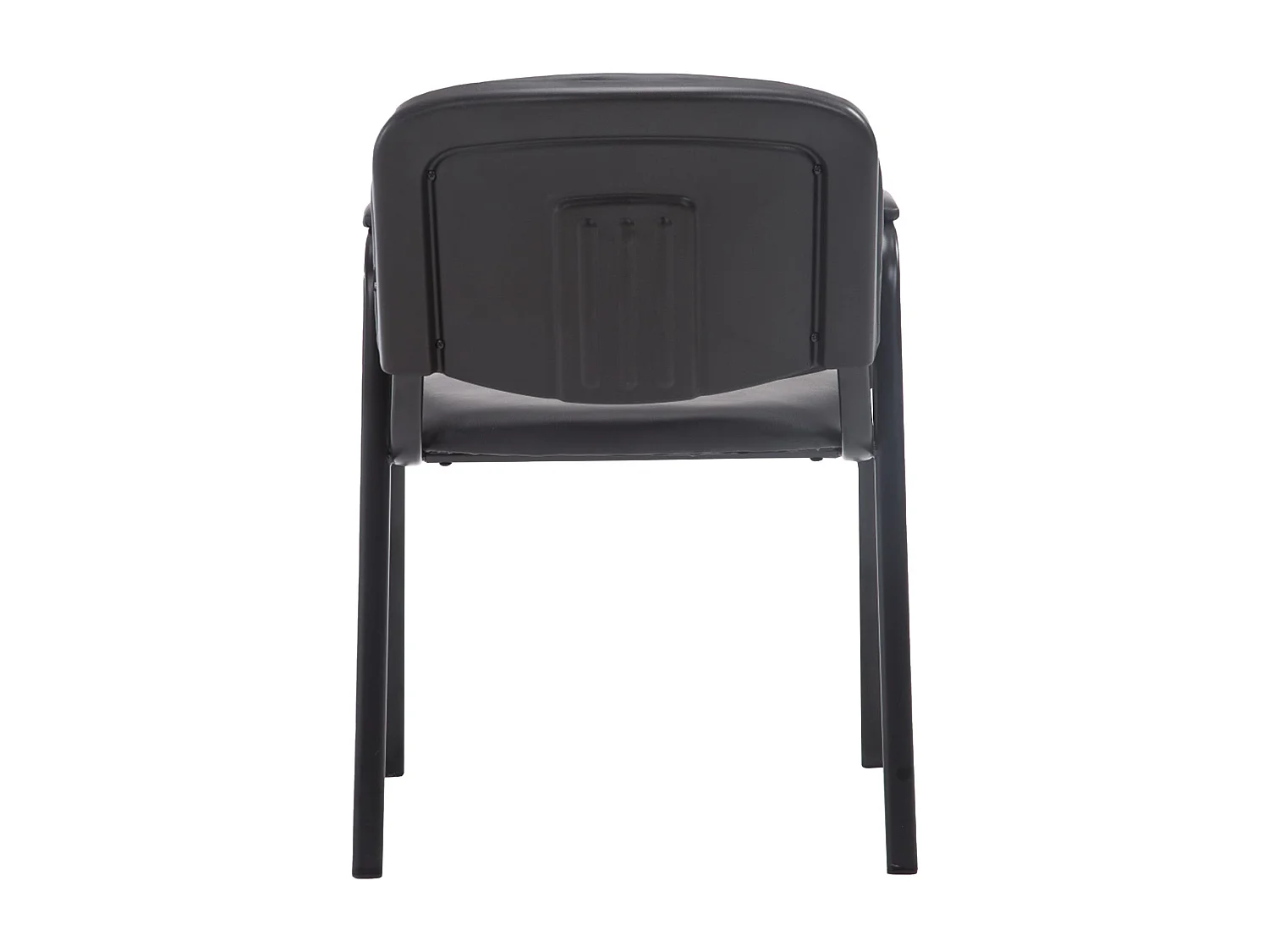 Chaise de conférence - Similicuir & Blanc - Noir - Ken Pro