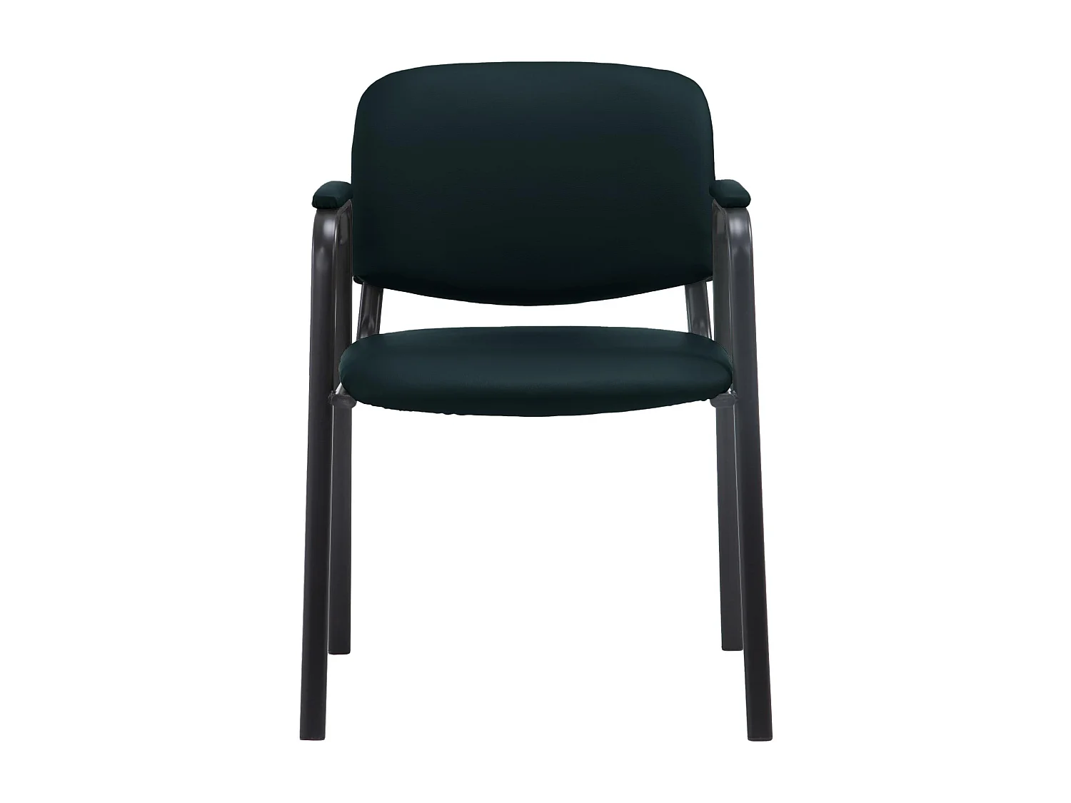 Chaise de conférence - Similicuir & Blanc - Noir - Ken Pro