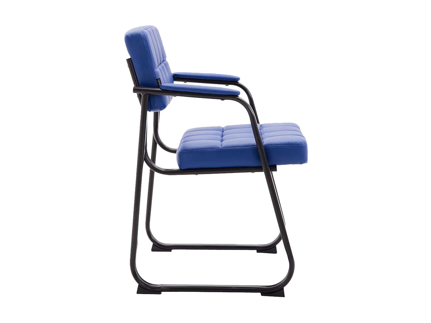 Lot de 2  chaises avec accoudoirs - Similicuir - Bleu - Canada B