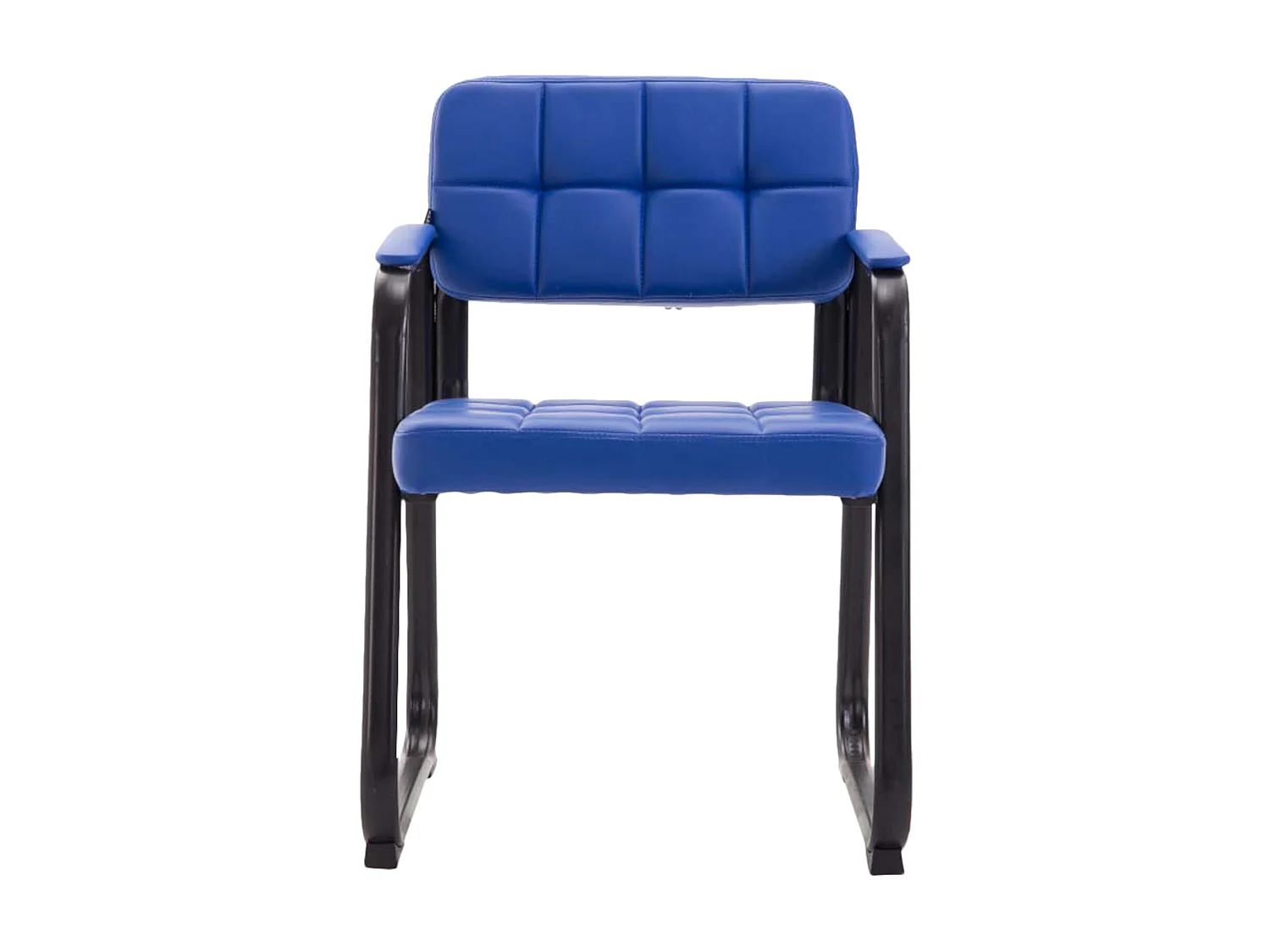 Lot de 2  chaises avec accoudoirs - Similicuir & Nature - Bleu - Canada B