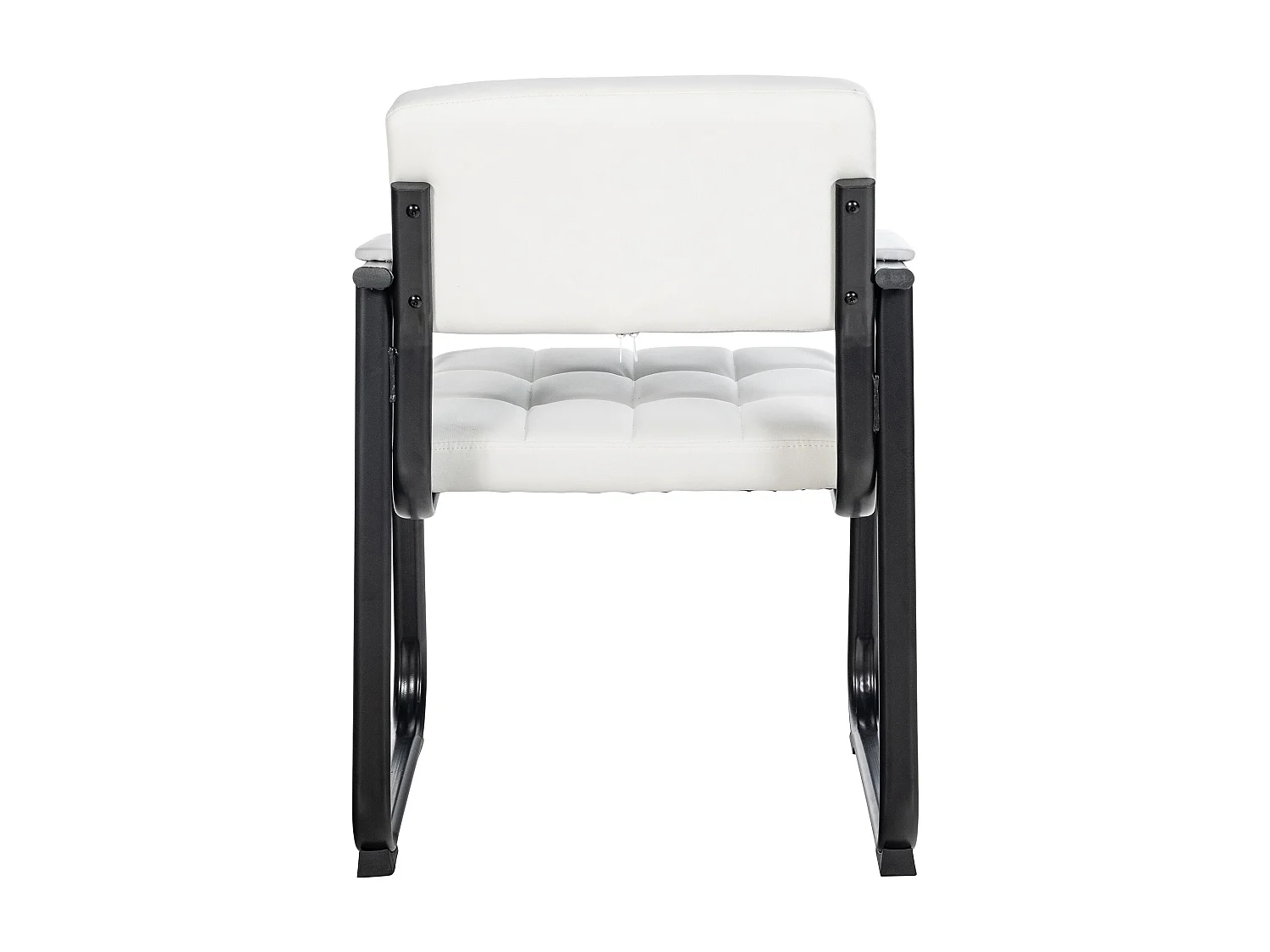 Stoel met armleuningen - Kunstleer & natura - wit - Canada B