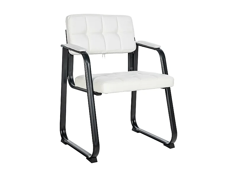 chaises avec accoudoirs - Similicuir & Nature - Blanc - Canada B