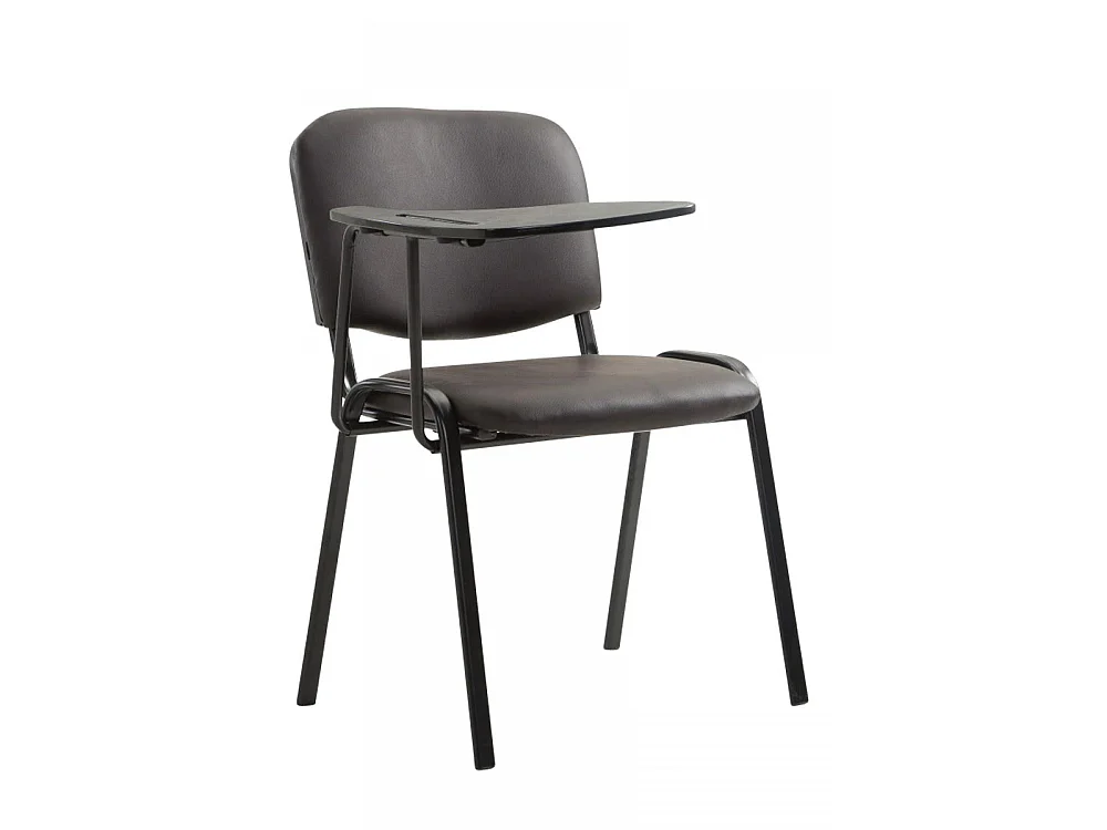 Eetkamerstoelen - Kunstleer & Metaal mat zwart - bruin - Ken mit Klapptisch