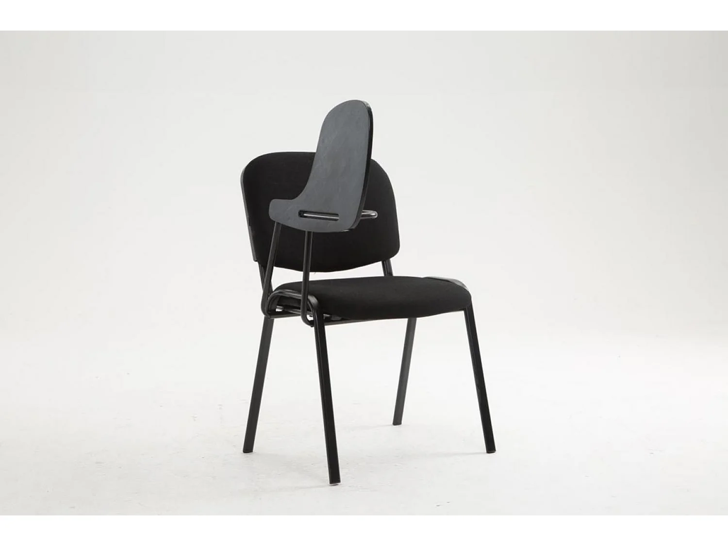Chaise de conférence - Tissu & Blanc - Noir - Ken