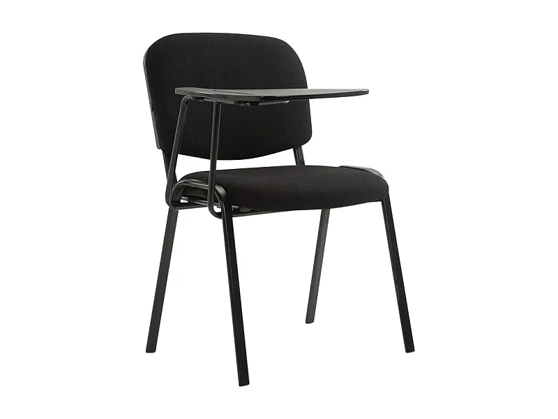 Konferenzstuhl - Stoff & natura - schwarz - Ken
