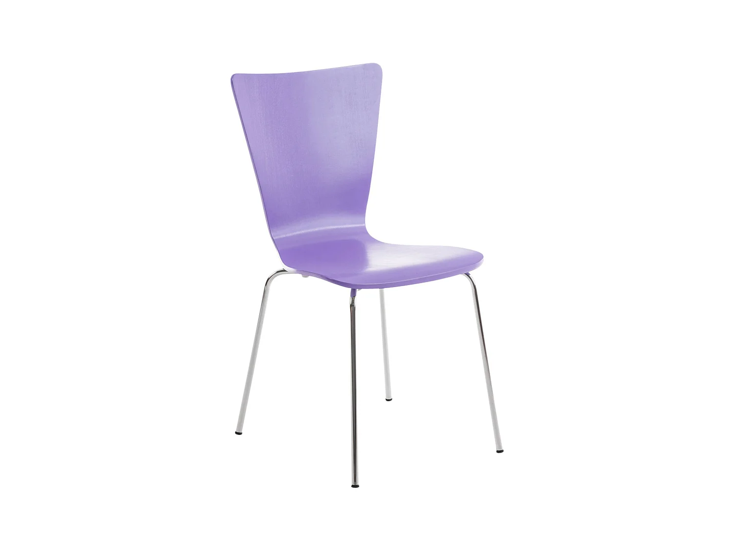 Chaise de conférence - Bois & Métal chromé - Violet - Aaron