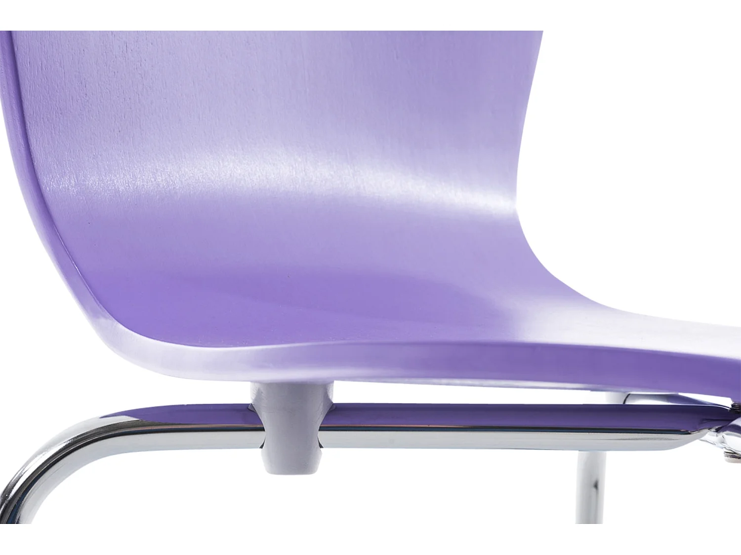 Chaise de conférence - Bois & Métal chromé - Violet - Aaron