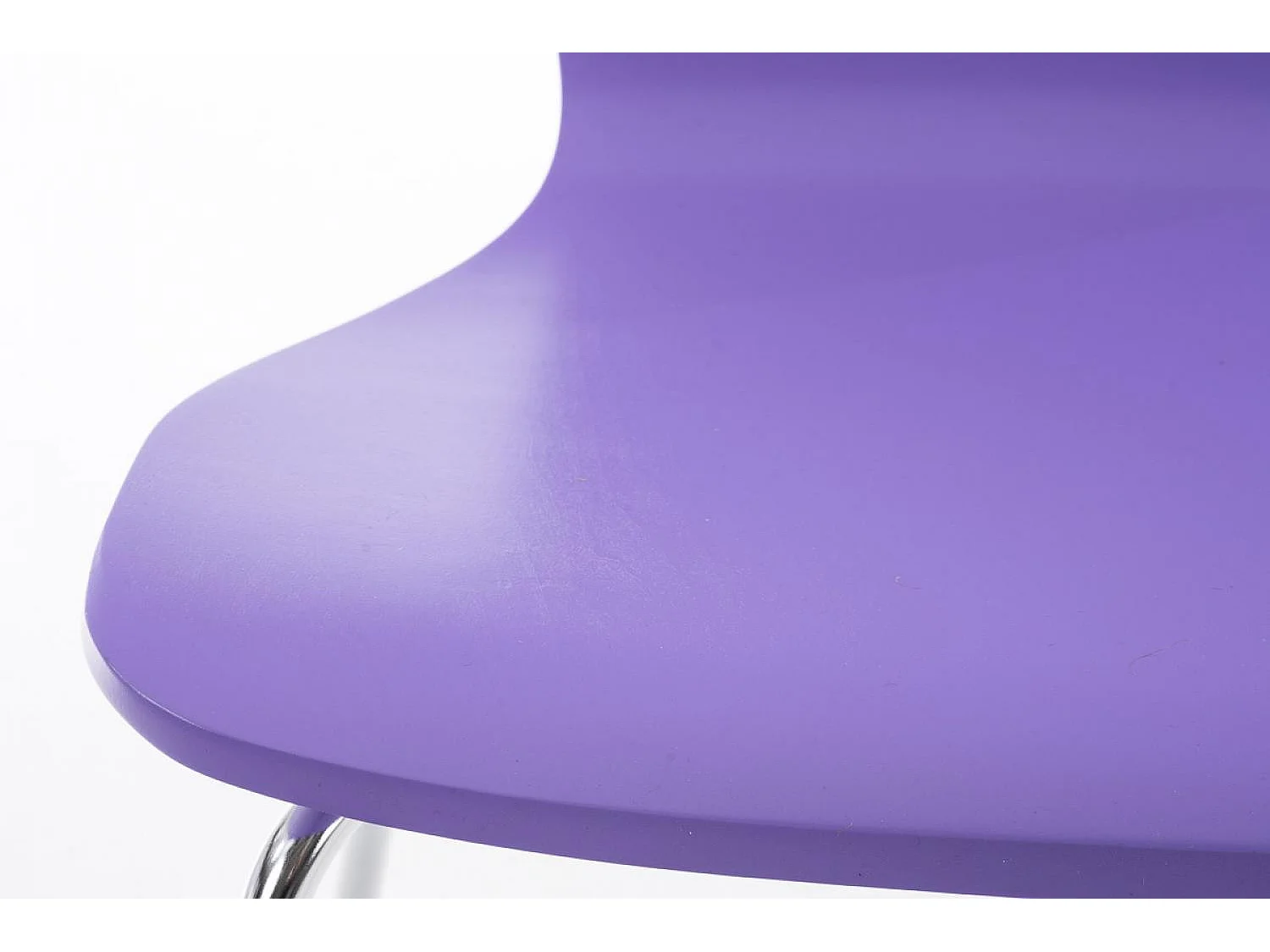 Chaise de conférence - Bois & Métal chromé - Violet - Aaron