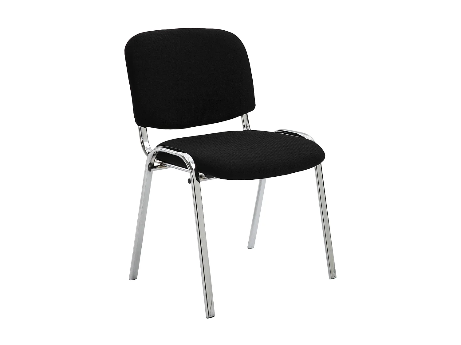 Eetkamerstoelen - Stof & Metaal in chroomoptiek - zwart - Ken