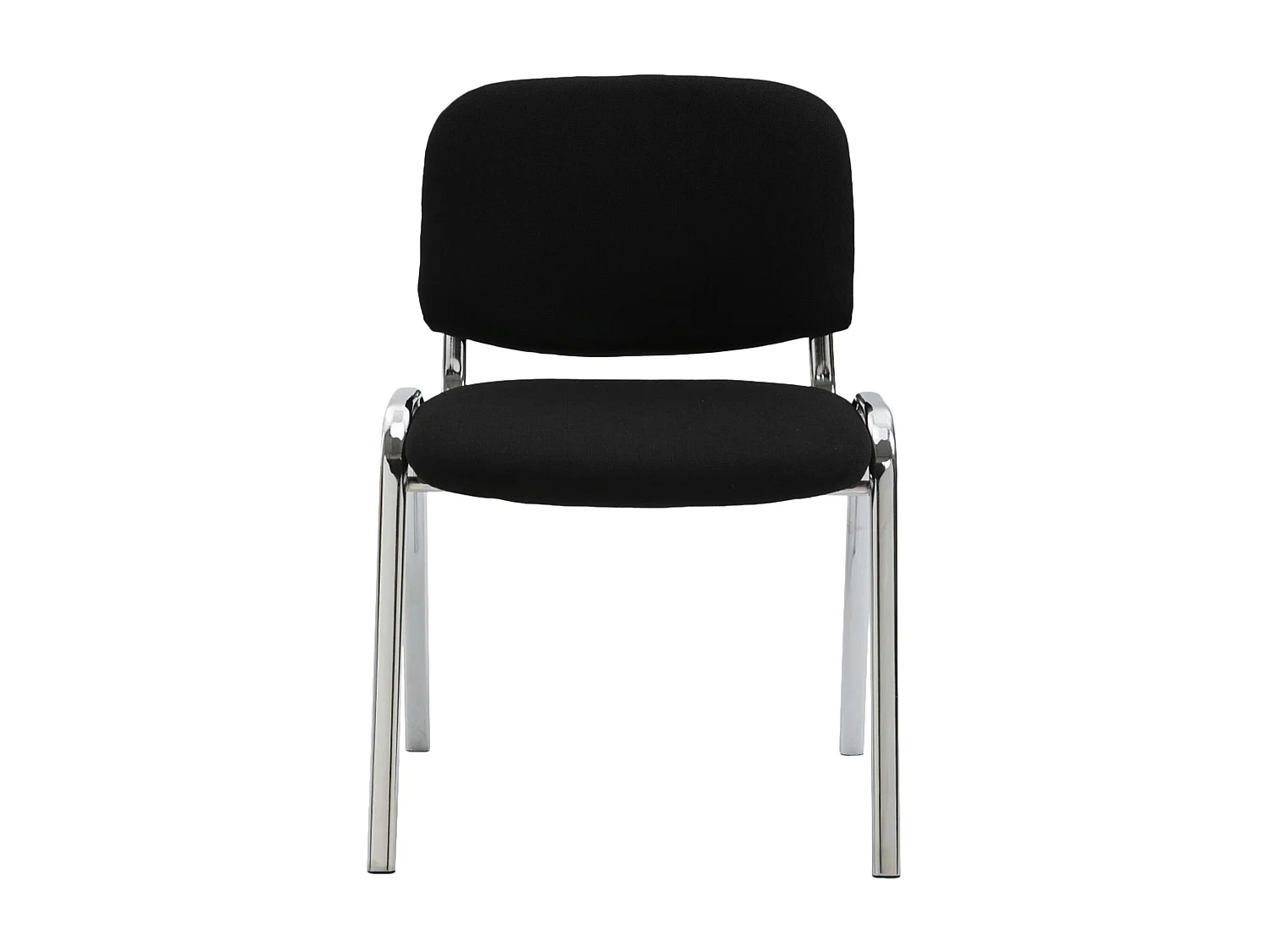 Eetkamerstoelen - Stof & Metaal in chroomoptiek - zwart - Ken