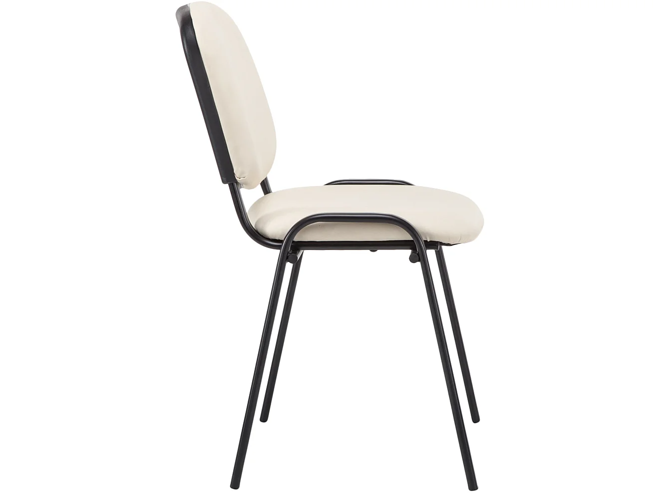 Chaise de conférence - Similicuir & Antique clair - Crème - Ken