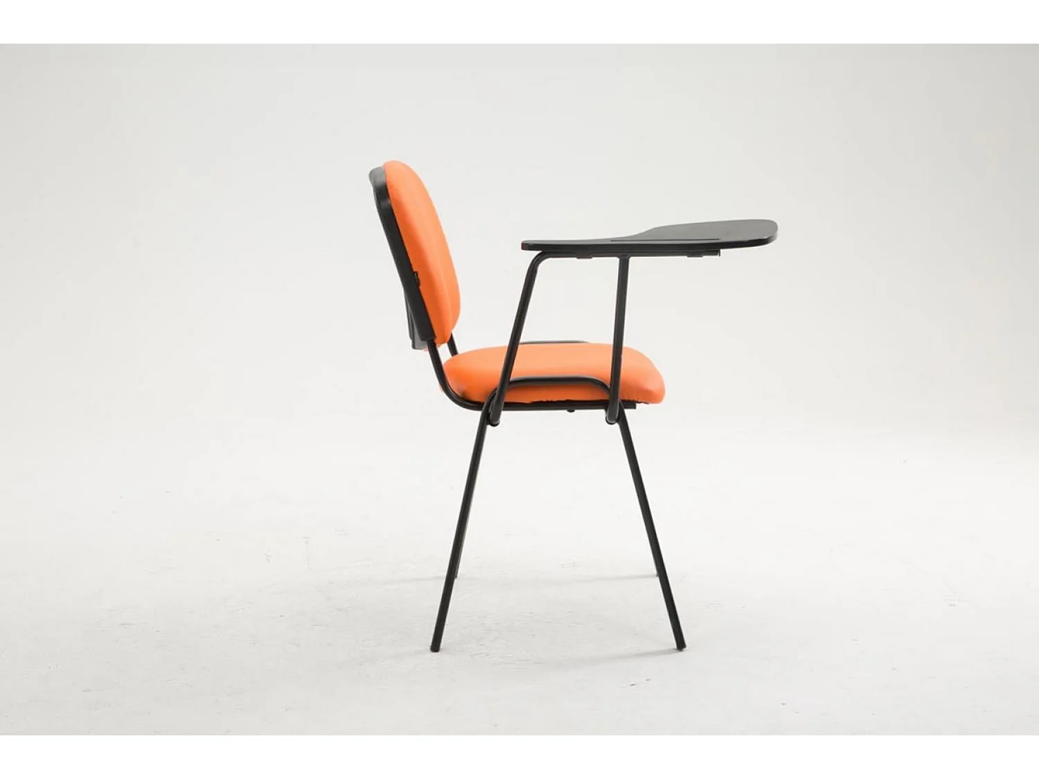 Chaise de salle à manger - Similicuir & Métal noir mat - Orange - Ken mit Klapptisch