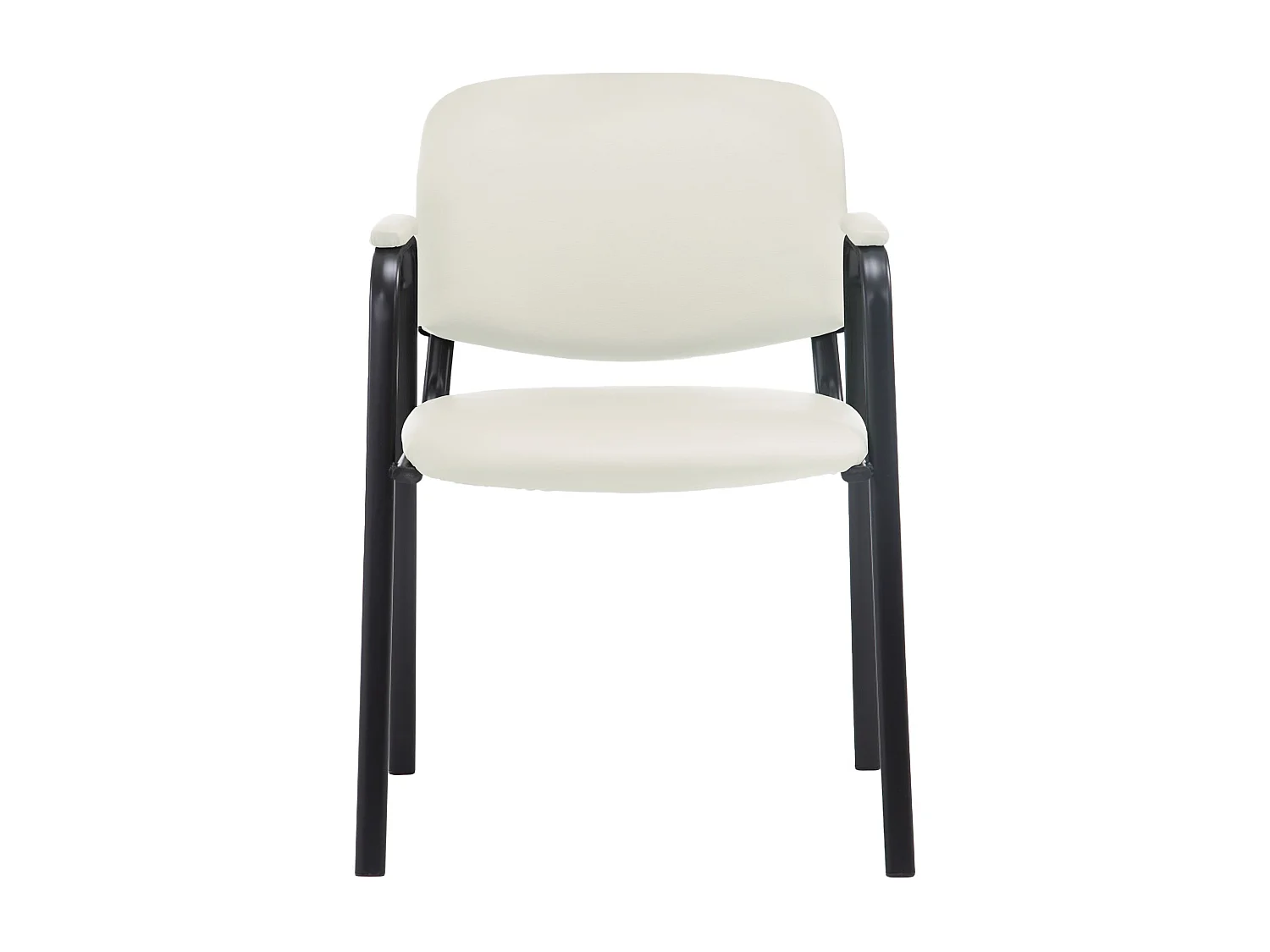 Chaise de conférence - Similicuir & Blanc - Crème - Ken Pro