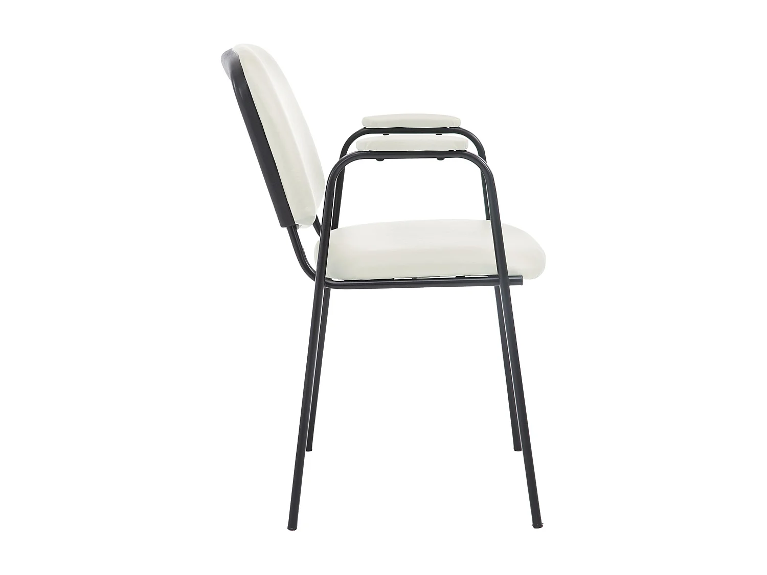 Chaise de conférence - Similicuir & Blanc - Crème - Ken Pro