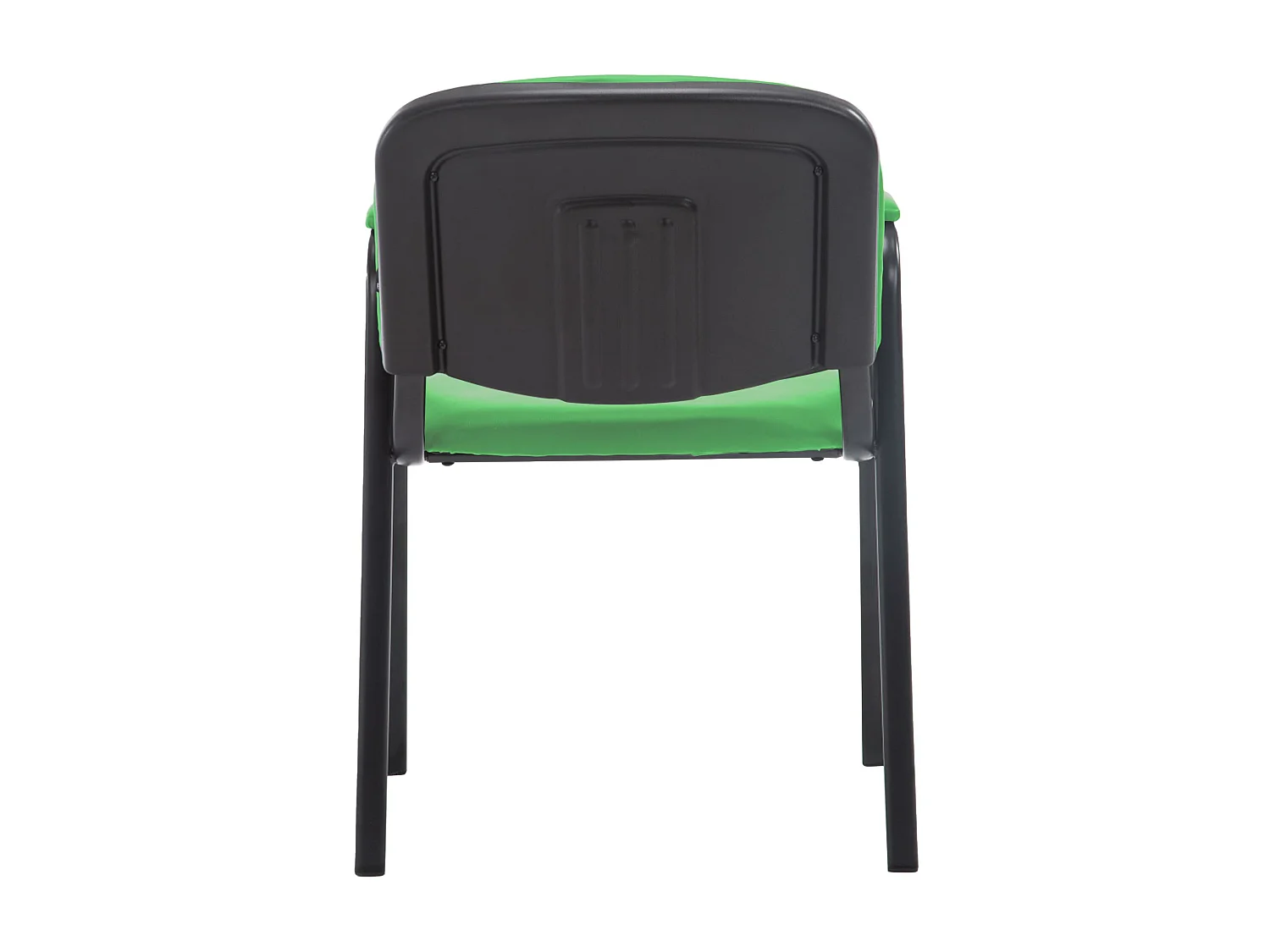 Chaise de conférence - Similicuir & Métal noir mat - Vert - Ken Pro
