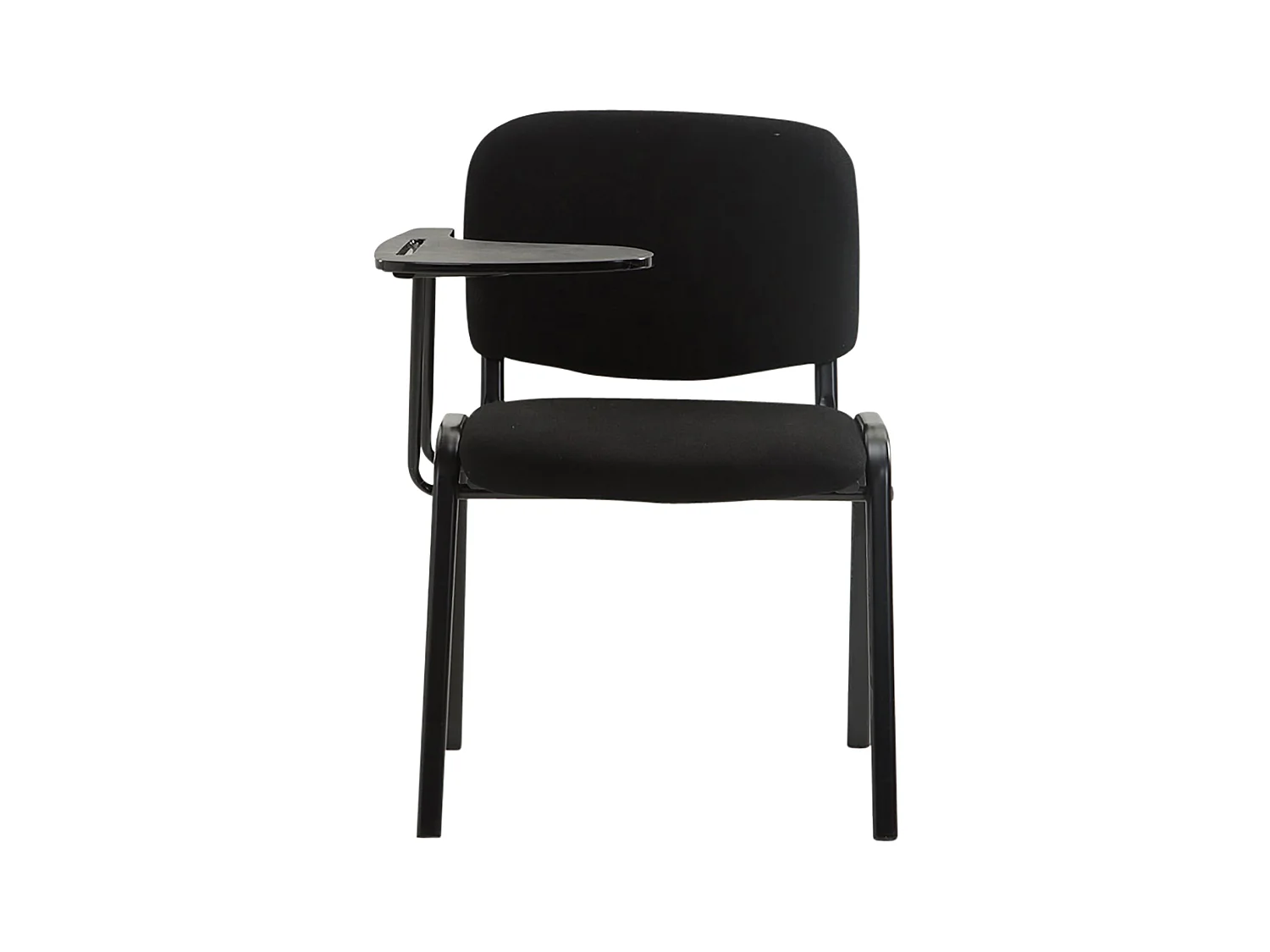 Lot de 4  Chaise de conférence - Tissu & Métal noir mat - Noir - Ken