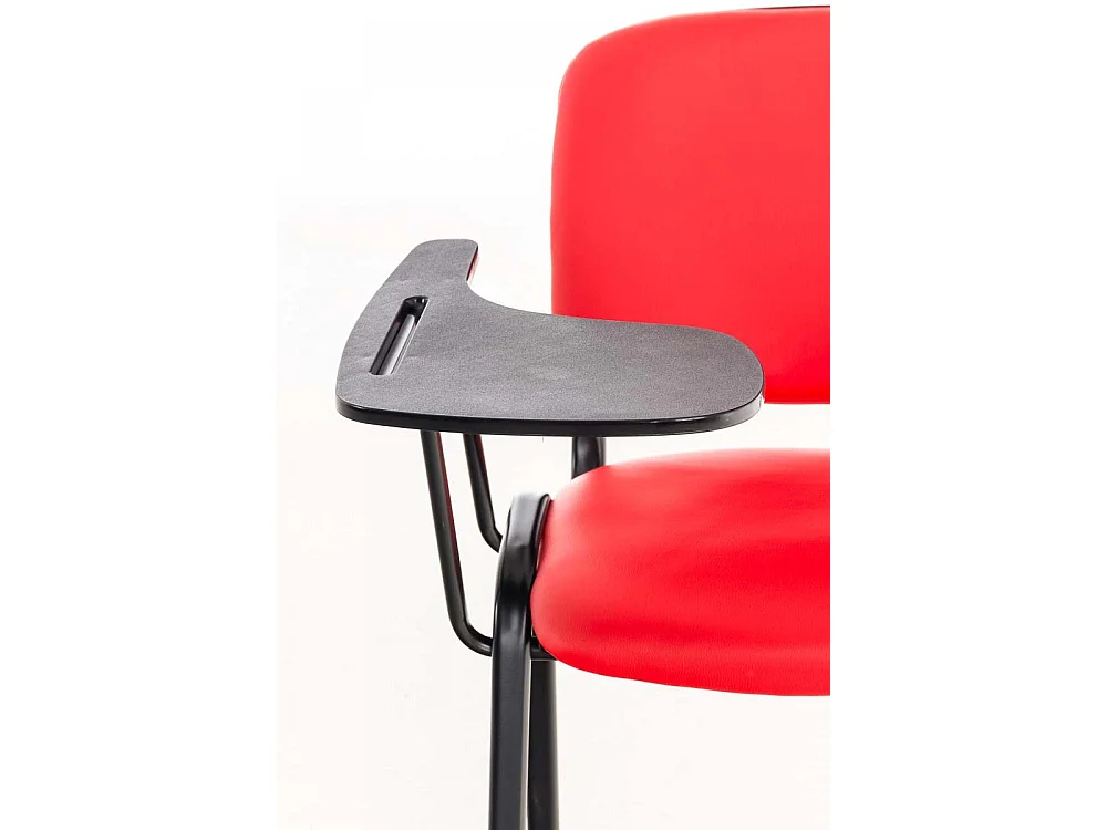 Eetkamerstoelen - Kunstleer & Metaal mat zwart - rood - Ken mit Klapptisch