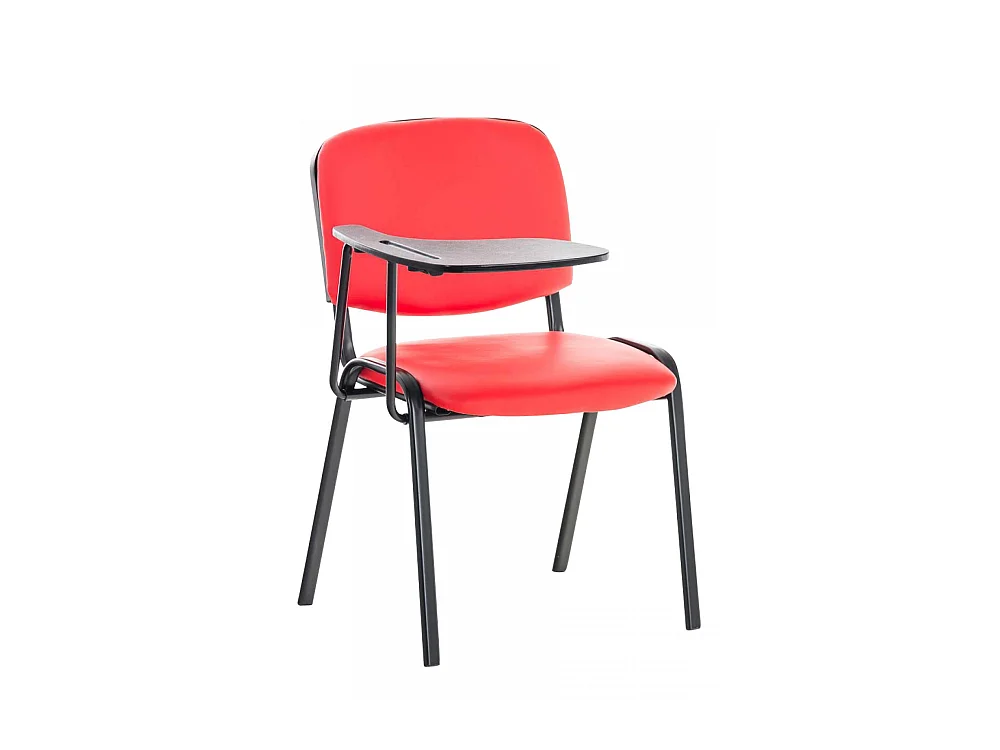 Chaise de salle à manger - Similicuir & Métal noir mat - Rouge - Ken mit Klapptisch