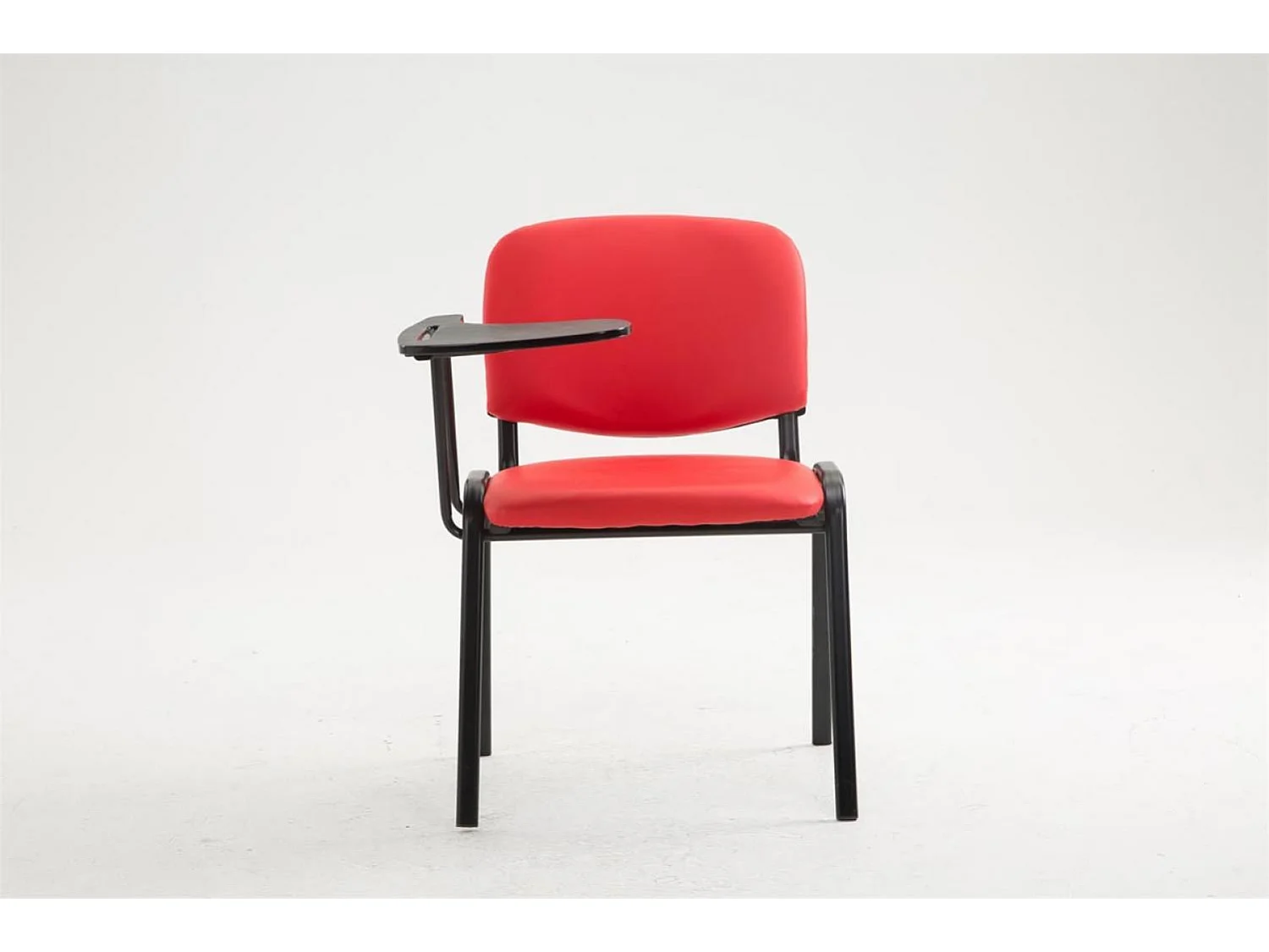 Eetkamerstoelen - Kunstleer & Metaal mat zwart - rood - Ken mit Klapptisch