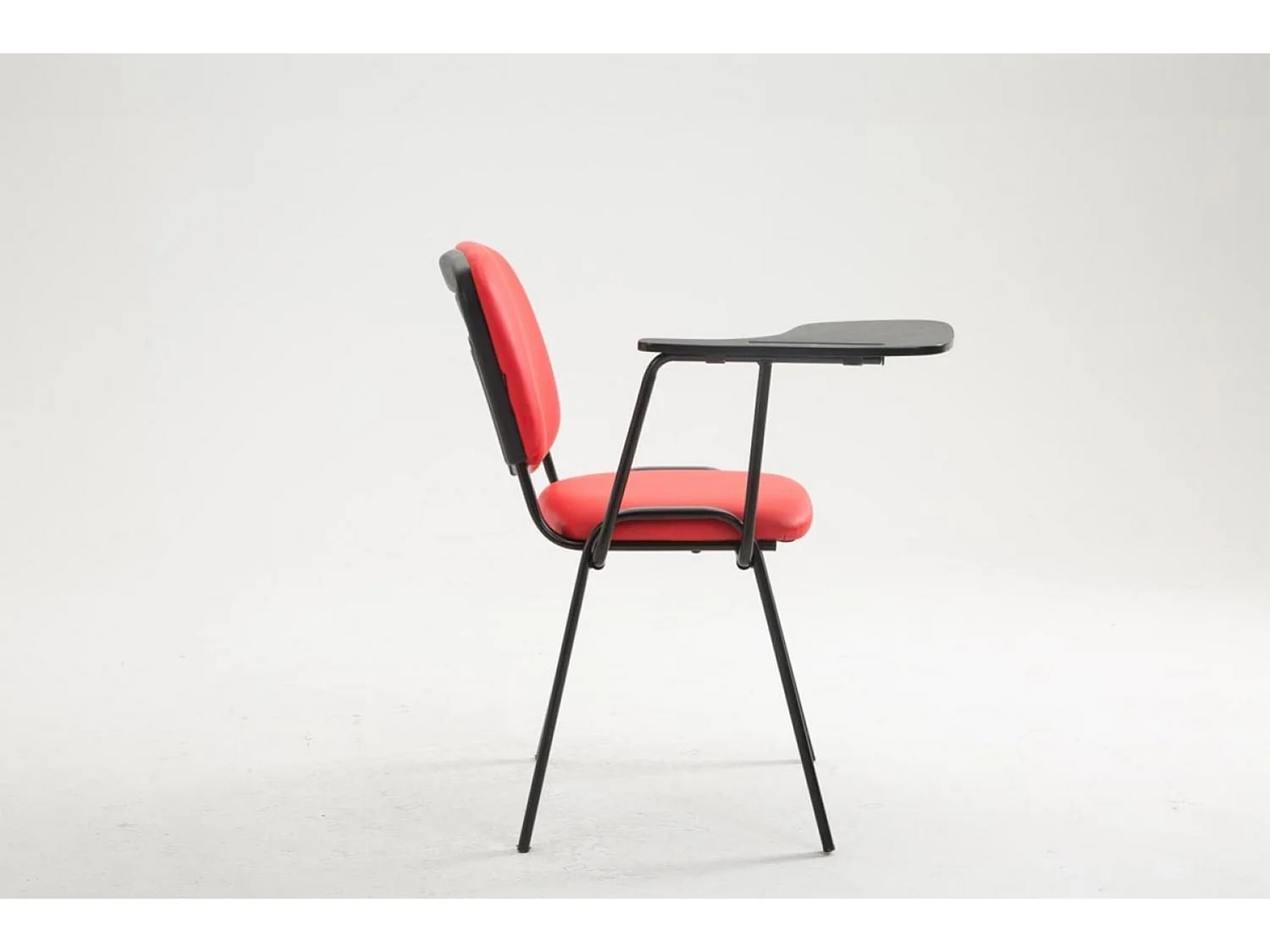 Eetkamerstoelen - Kunstleer & Metaal mat zwart - rood - Ken mit Klapptisch