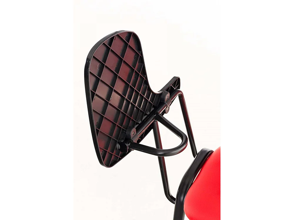 Eetkamerstoelen - Kunstleer & Metaal mat zwart - rood - Ken mit Klapptisch